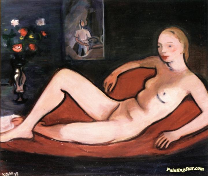 Reclining Nude Artwork by Georges Kars
