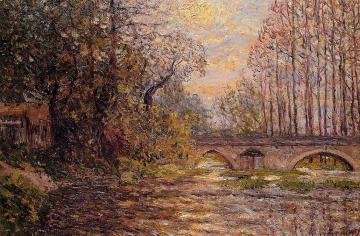 Sunset On The Loir, Lavardin Artwork by Maxime Maufra