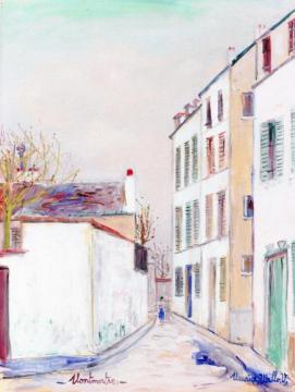 Rue Cortot in Montmartre Artwork by Maurice Utrillo