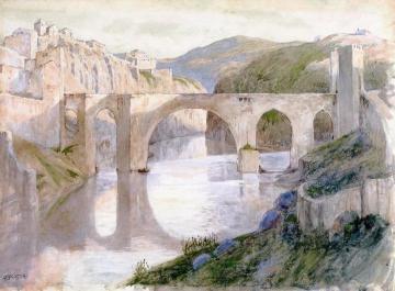 Bridge Of San Martin, Toledo, Spain Artwork by Anna Mary Richards Brewster
