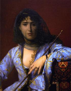 Veiled Circassian Woman Artwork by Jean Leon Gerome