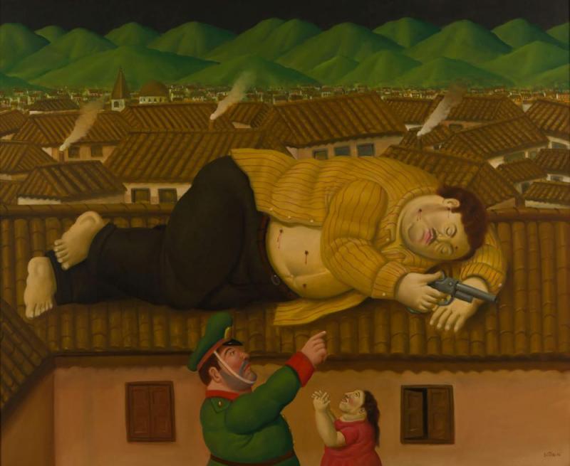 Pablo Escobar Dead Artwork by Fernando Botero