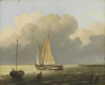 Coastal Scene Artwork by Ludolf Bakhuizen