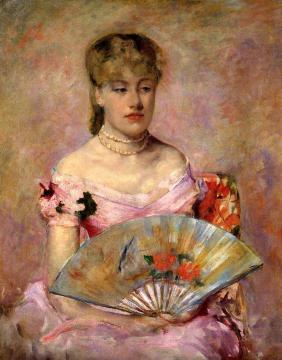 Lady with a Fan Artwork by Mary Cassatt