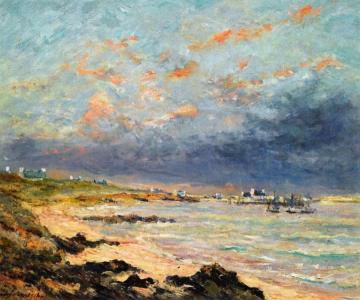 Soir d'Orage à Kerhostin Artwork by Maxime Maufra
