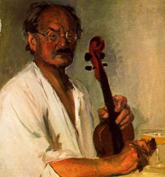 El violinista Werner Artwork by Joaquin Mir Trinxet