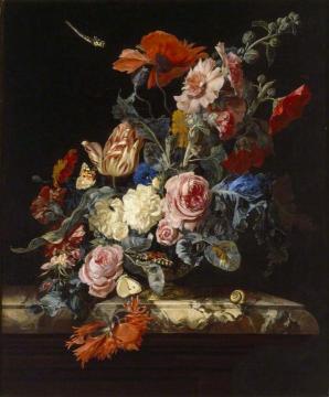 A Vase of Flowers Artwork by Willem van Aelst