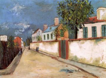 Suburban Street Artwork by Maurice Utrillo