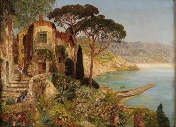 On The Ligurian Coast Artwork by Alois Arnegger