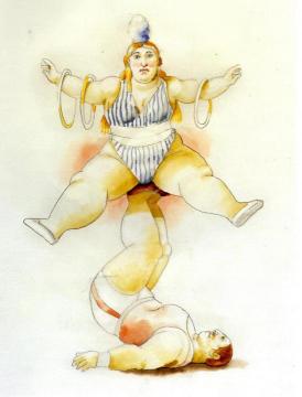 Equilibrists Artwork by Fernando Botero