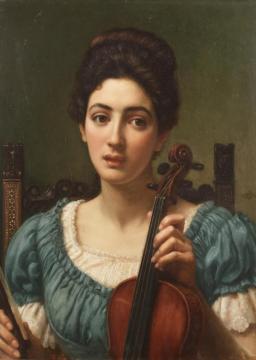 The Violinist Artwork by Sir Edward John Poynter