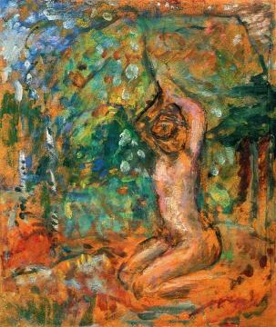 Small Nude, Arms Raised, in a Landscape Artwork by Pierre Bonnard