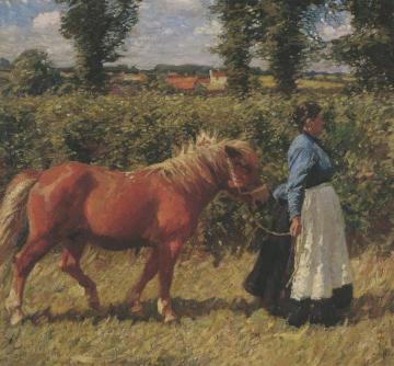Charlotte's Pony Artwork by Sir Alfred James Munnings