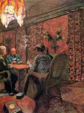 The Game of Bridge - The Salon at the Clos Cêzanne Artwork by Edouard Vuillard
