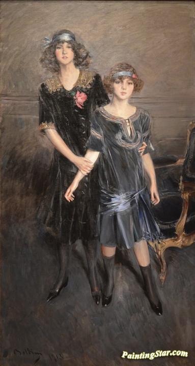 Consuelo and Muriel Vanderbilt Artwork by Giovanni Boldini