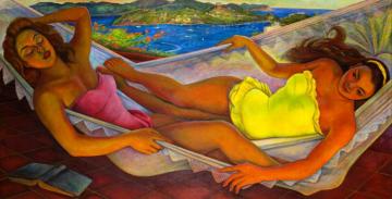 The Hammock Artwork by Diego Rivera