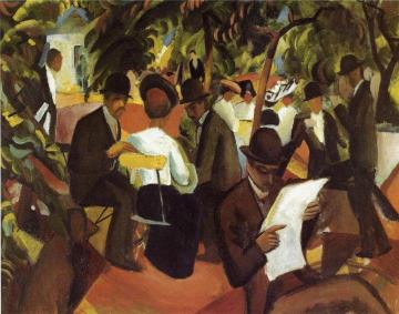 Garden Restaurant Artwork by August Macke