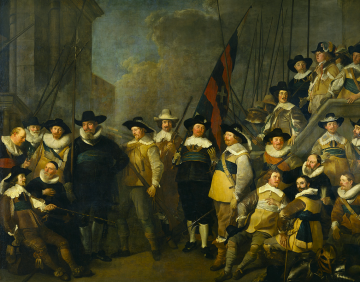 Officers and other members of the militia of district V in Amsterdam Artwork by Jacob Adriaensz Backer