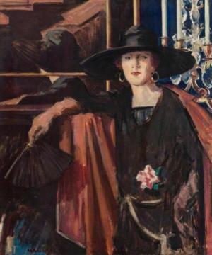 Black and Gold Artwork by Francis Campbell Boileau Cadell