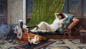 A New Light in the Harem Artwork by Frederick Goodall