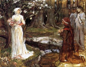Dante and Beatrice Artwork by John William Waterhouse