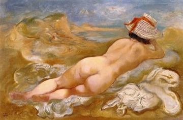 Nude in Blue Artwork by George Grosz