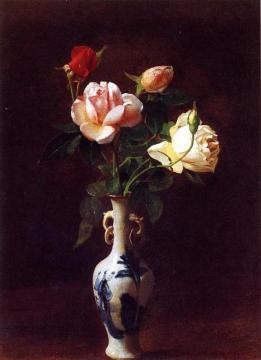 Roses in a Vase Artwork by George Cochran Lambdin
