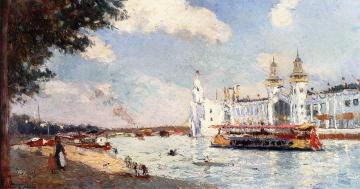 The Algerian Palace on the Seine, Universal Exposition of 1889 Artwork by Albert Lebourg