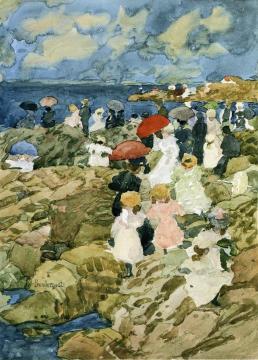 Handkerchief Point (Coastal Scene) Artwork by Maurice Prendergast