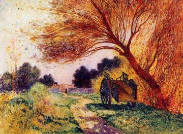 Cart by the Path Artwork by Ferdinand du Puigaudeau