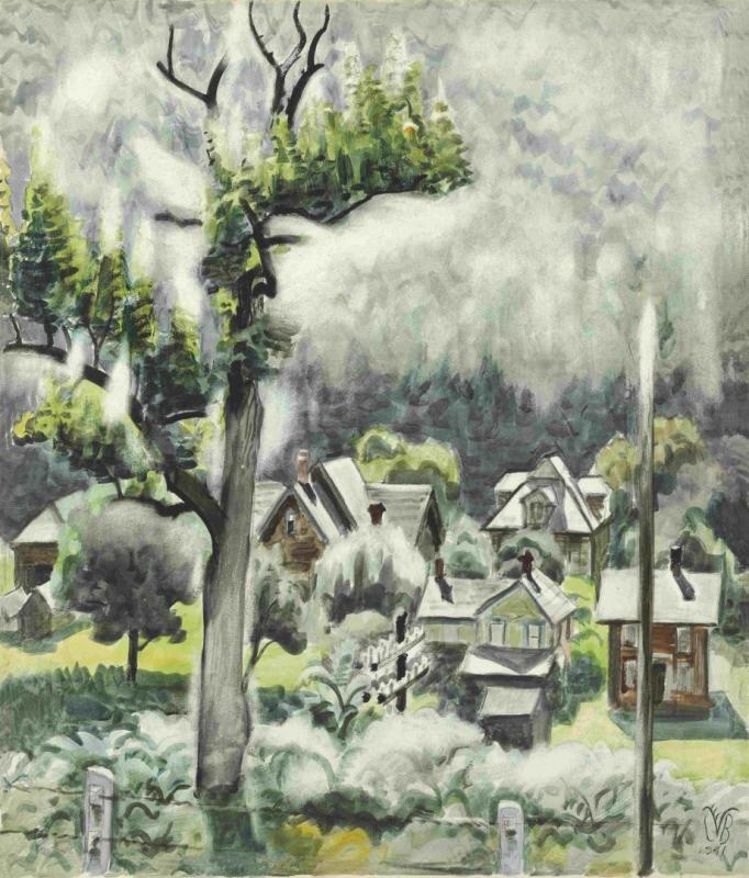 View Southeast Of Emporium Artwork by Charles Burchfield