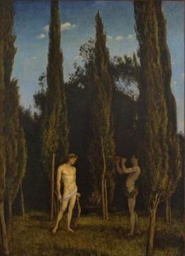 Apollo And Marsyas Artwork by Hans Thoma