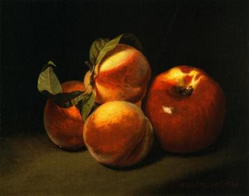 Still LIfe of Apples and Peaches Artwork by Peter Baumgras