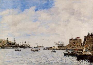 Villefranche, the Harbor Artwork by Eugène-Louis Boudin