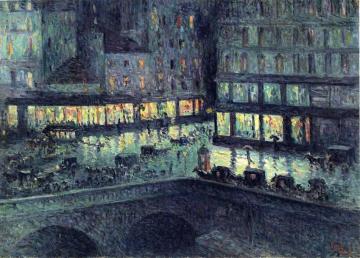 La Samaritaine, Night Artwork by Maximilien Luce