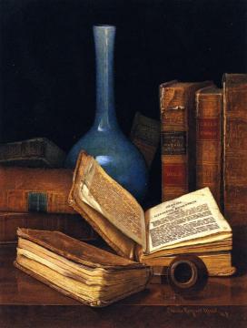 The Bookworm's Table Artwork by Claude Raguet Hirst