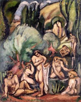 Bathers Artwork by Emile-othon Friesz