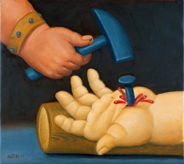 The Nails Artwork by Fernando Botero