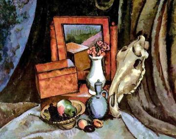 Mirror and a horse skull Artwork by Ilya Mashkov