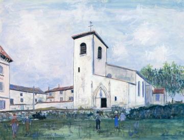 Church of Saint-Bernard Artwork by Maurice Utrillo