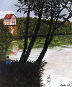 House by the River Artwork by Camille Bombois