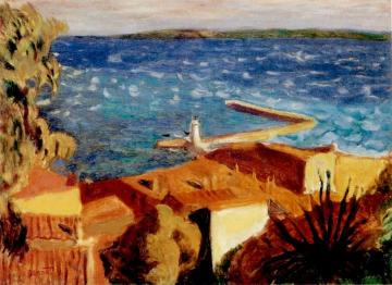 Small Mediterranean Port Artwork by Pierre Bonnard