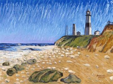 Lighthouse On The Coast Artwork by David Davidovich Burliuk