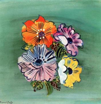 Anemones (study For A Tapestry) Artwork by Raoul Dufy