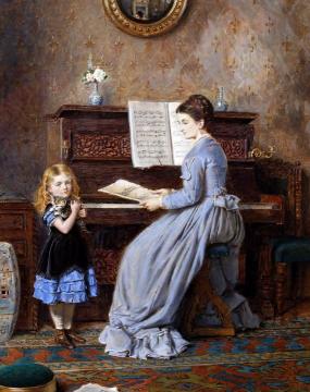 The Piano Lesson Artwork by George Goodwin Kilburne