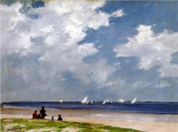 Sailboats Off Far Rockaway Artwork by Edward Potthast