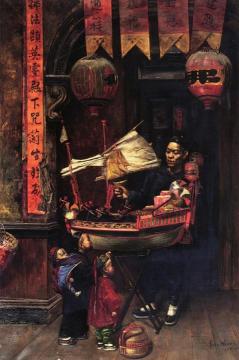 Chinese Vendor Artwork by Theodore Wores