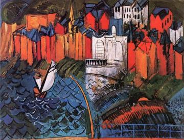 Sailboat at Sainte-Adresse Artwork by Raoul Dufy