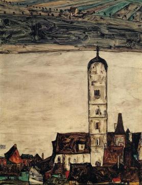 Church in Stein on the Danube Artwork by Egon Schiele