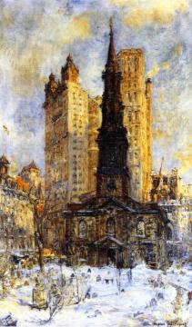 St. Paul's Chapel Artwork by Colin Campbell Cooper